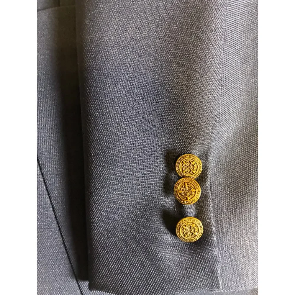 Vintage Engels Navy Blazer Gold Buttons Wool USA Mens Sport Coat Select Editions